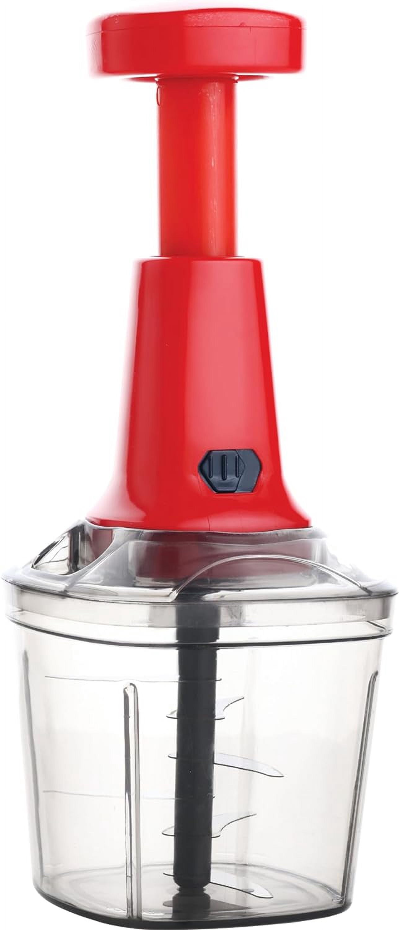 Manual Food Chopper & Processor with Stainless Steel Blades, 1000ml, Red - Image 6