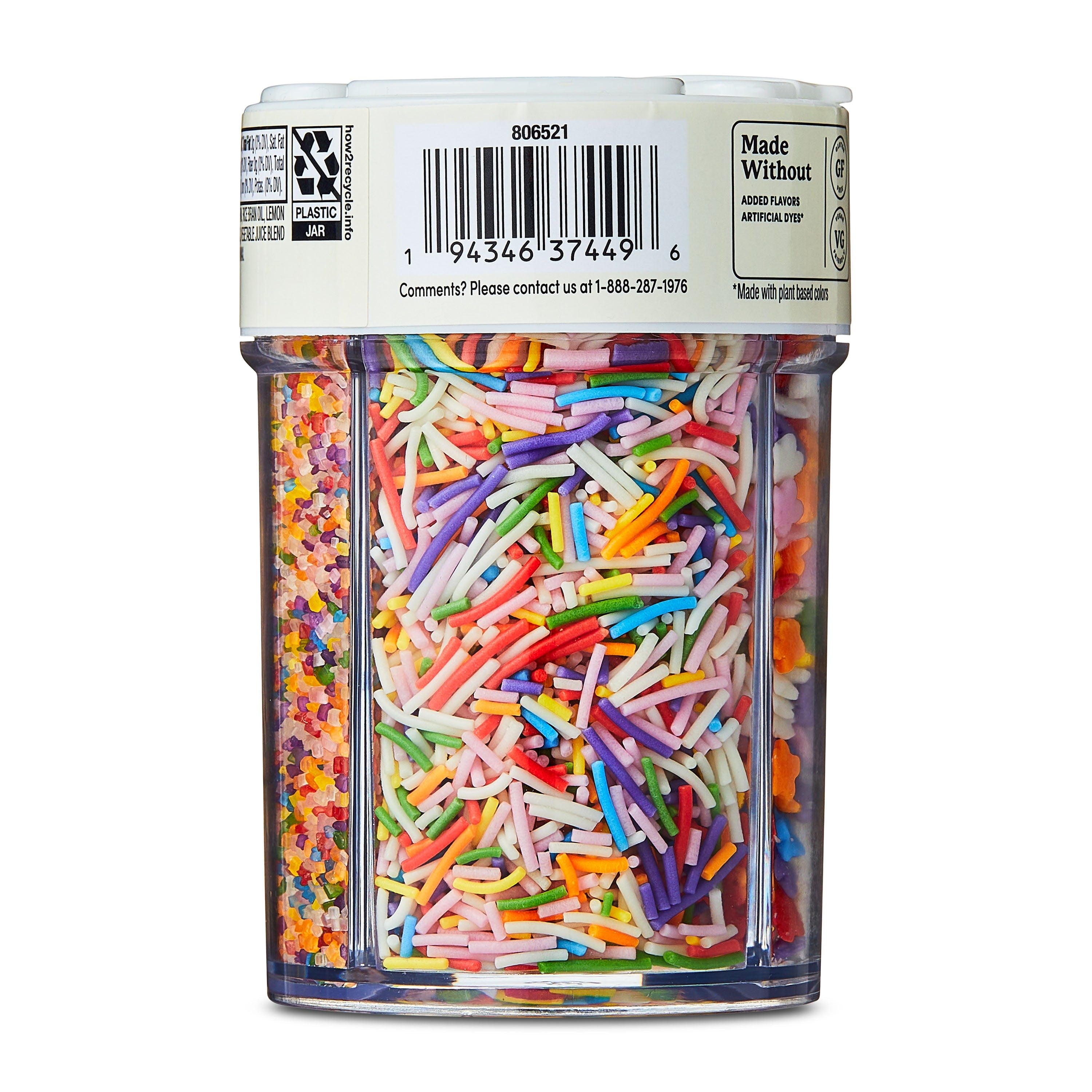 4-Cell Rainbow Multicolor Sprinkles, 3.9 oz - Image 6