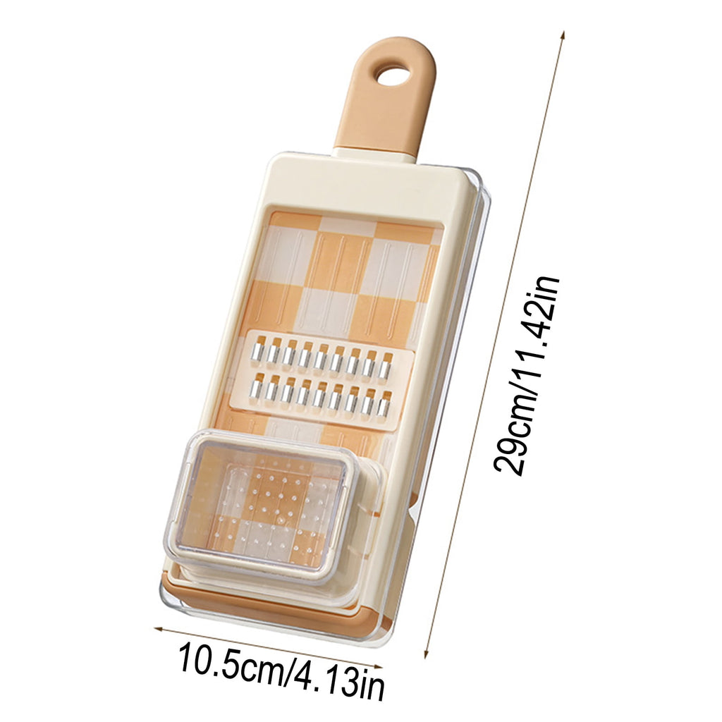 Vegetable Cutter 4-in-1 Food Chopper Grater with Blades Salad Prep Tool for Slicing Dicing Shredding Safety Restauran... - Image 6