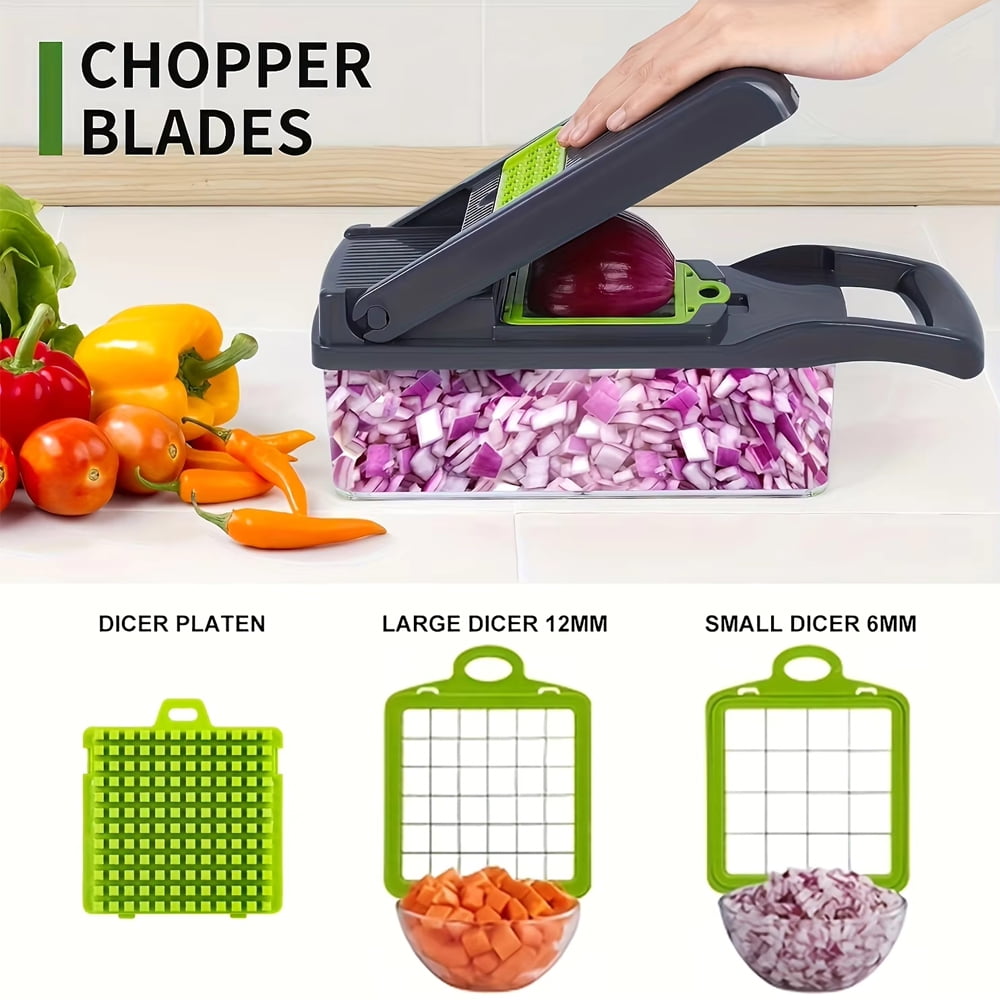 14 in 1 Multifunctional Vegetable Chopper Onion Chopper Handle Food Grate Food Chopper Kitchen Vegetable Slicer Dicer Cut - Image 3