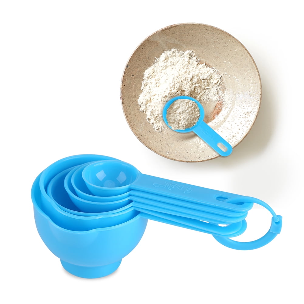 Plastic Measuring Cup Spoons Set, 7Pcs Kitchen Measuring Cups + Spoons Measure Water Liquid Tea Coffee Measuring Tool... - Image 6