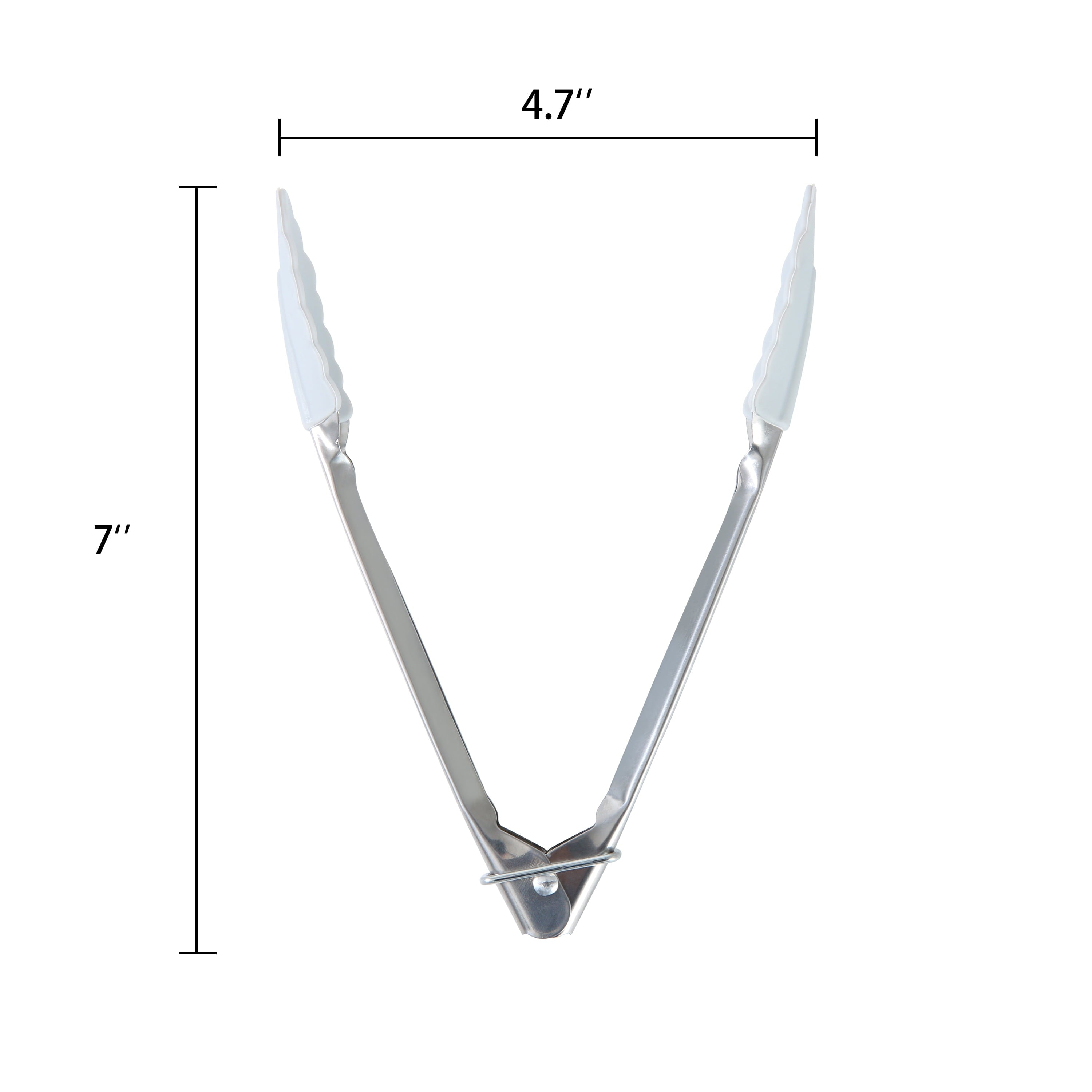 Stainless Steel and Silicone Mini Food Tongs Grey - Image 3