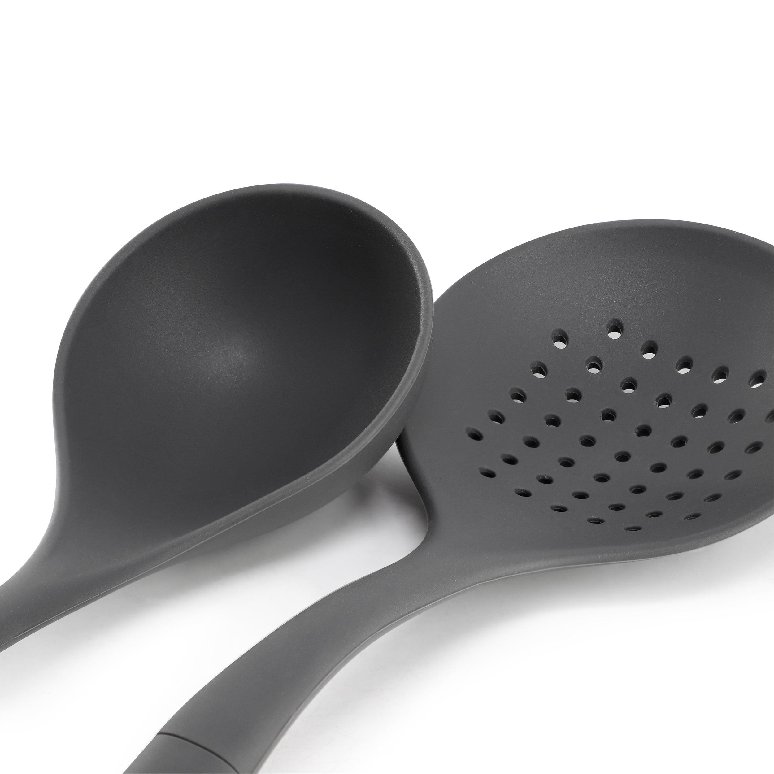 Ridgecrest 2 Piece Silicone Kitchen Tool Skimmer and Ladle Set in Gray - Image 3