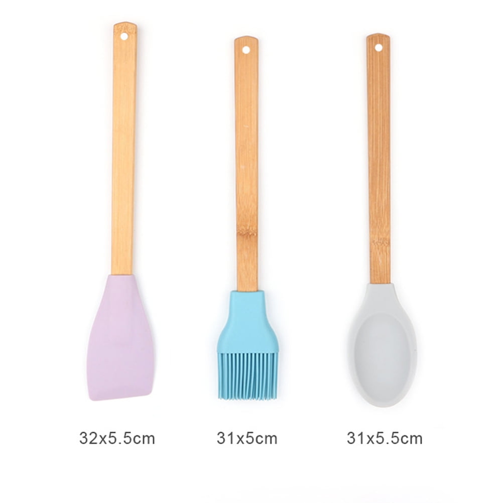 PAMINGONO 3Pcs Baking Tools Set Heat Resistant Silicone Spatula Spoon Brush Kitchen Utensil For Baking Cooking - Image 2