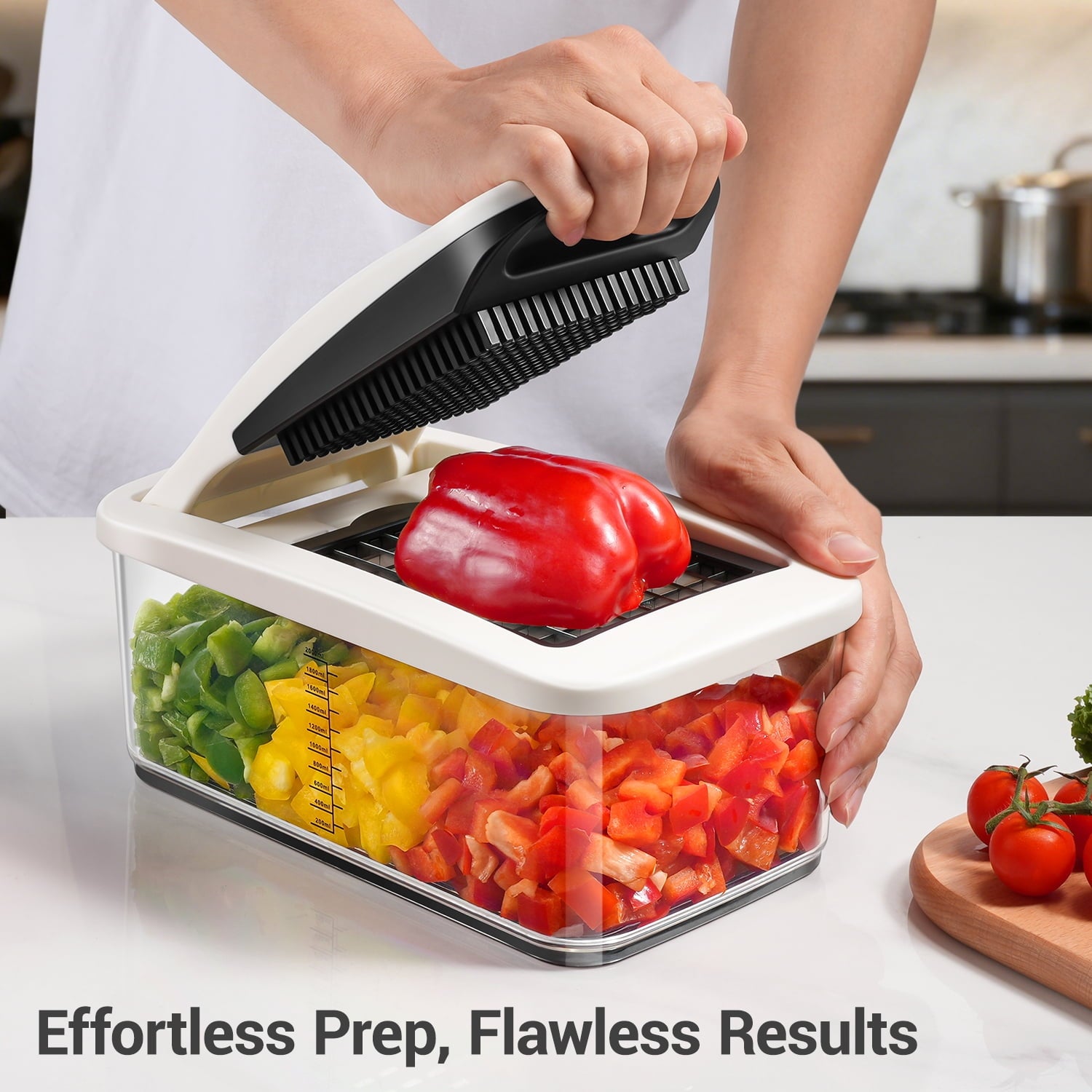 Sopito Vegetable Chopper Dicer, Heavy-Duty Veggie Food Onion Chopper with 6 Blades & Container, Multifunctional Vegetable Slicer and Cutter - Image 4
