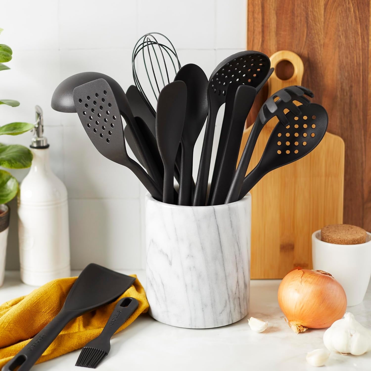 Silicone 4-pc Chef's Cooking Utensil Set - Heat Resistant Non-Stick Safe Kitchen Tools - Image 6