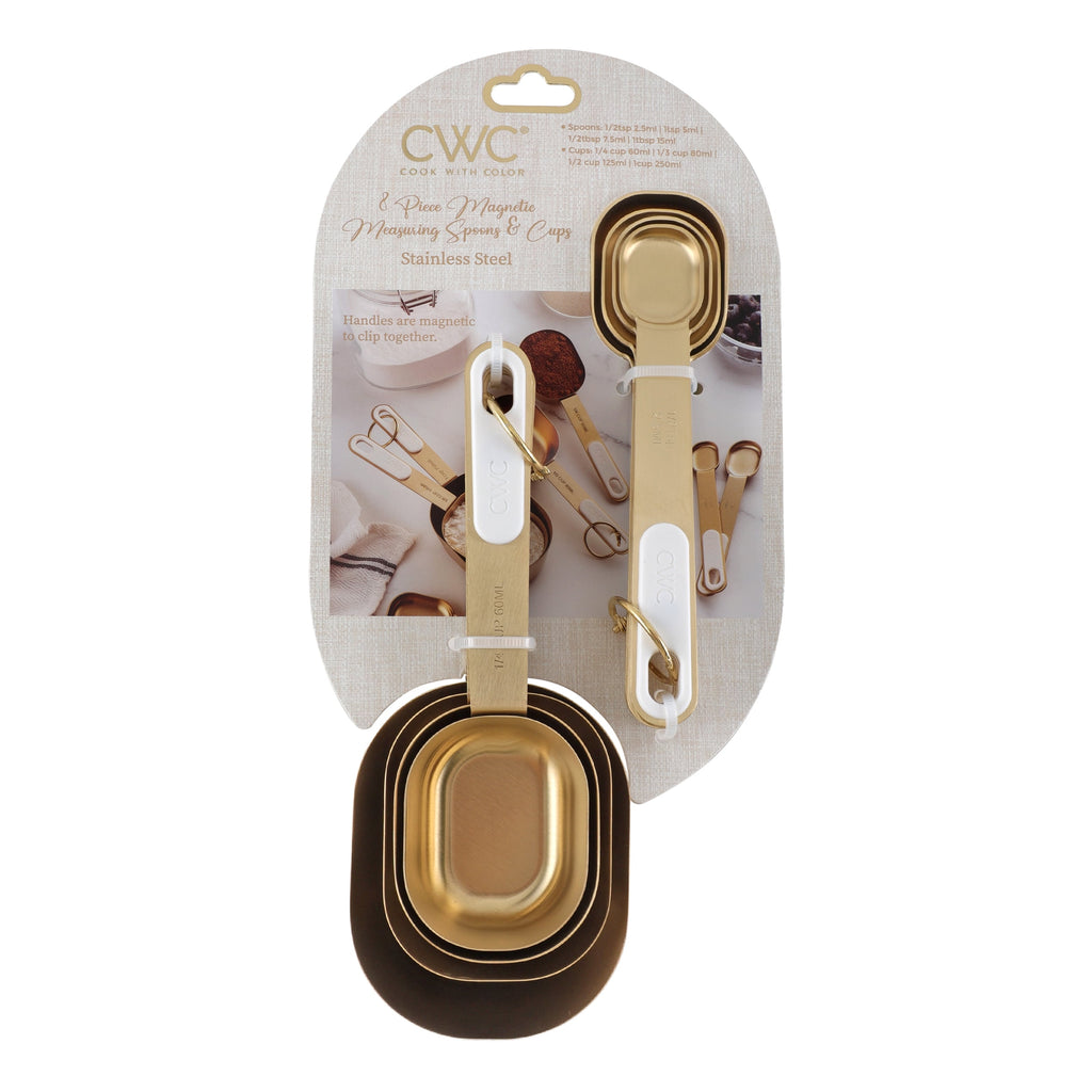 Cook with Color 8-Piece Magnetic Measuring Cup Set  Stylish Gold, Accurate and Dishwasher Safe - Image 5