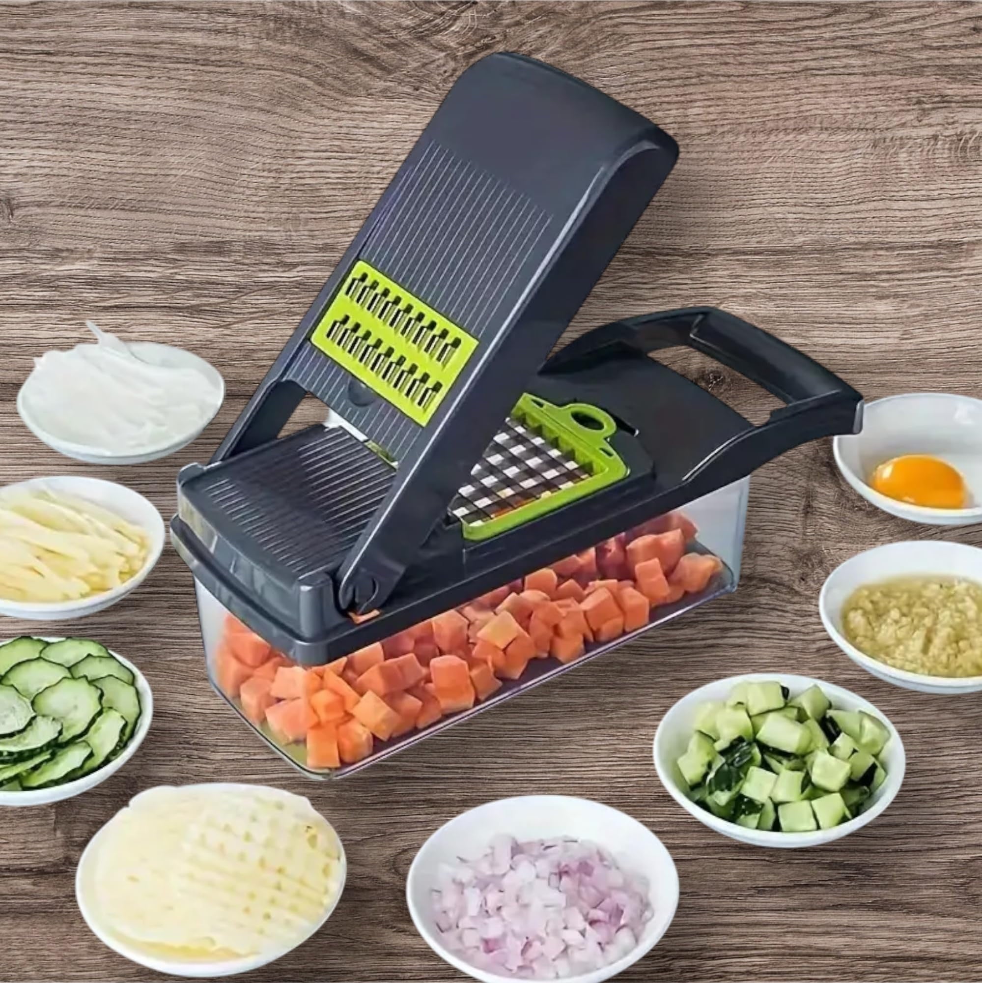 16-in-1 Vegetable Chopper Slicer, Veggie Chopper, Food Chopper, Vegetable Cutter & Spiralizer - Kitchen Gadgets Makes... - Image 5
