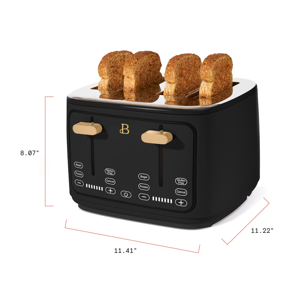 4-Slice Toaster with Touch-Activated Display, Black Sesame - Image 5