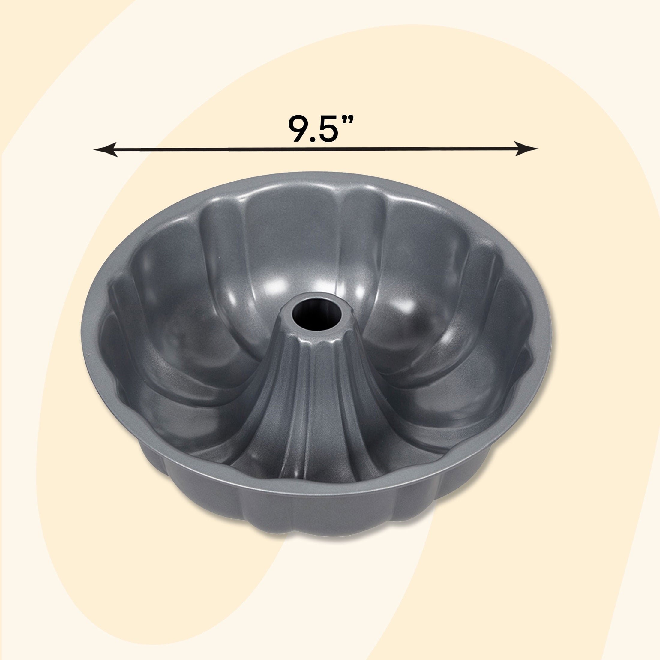 Everyday Non-Stick Bundt Cake Pan 9.51" Fluted Tube Baking Pan, Packaging May Vary - Image 2