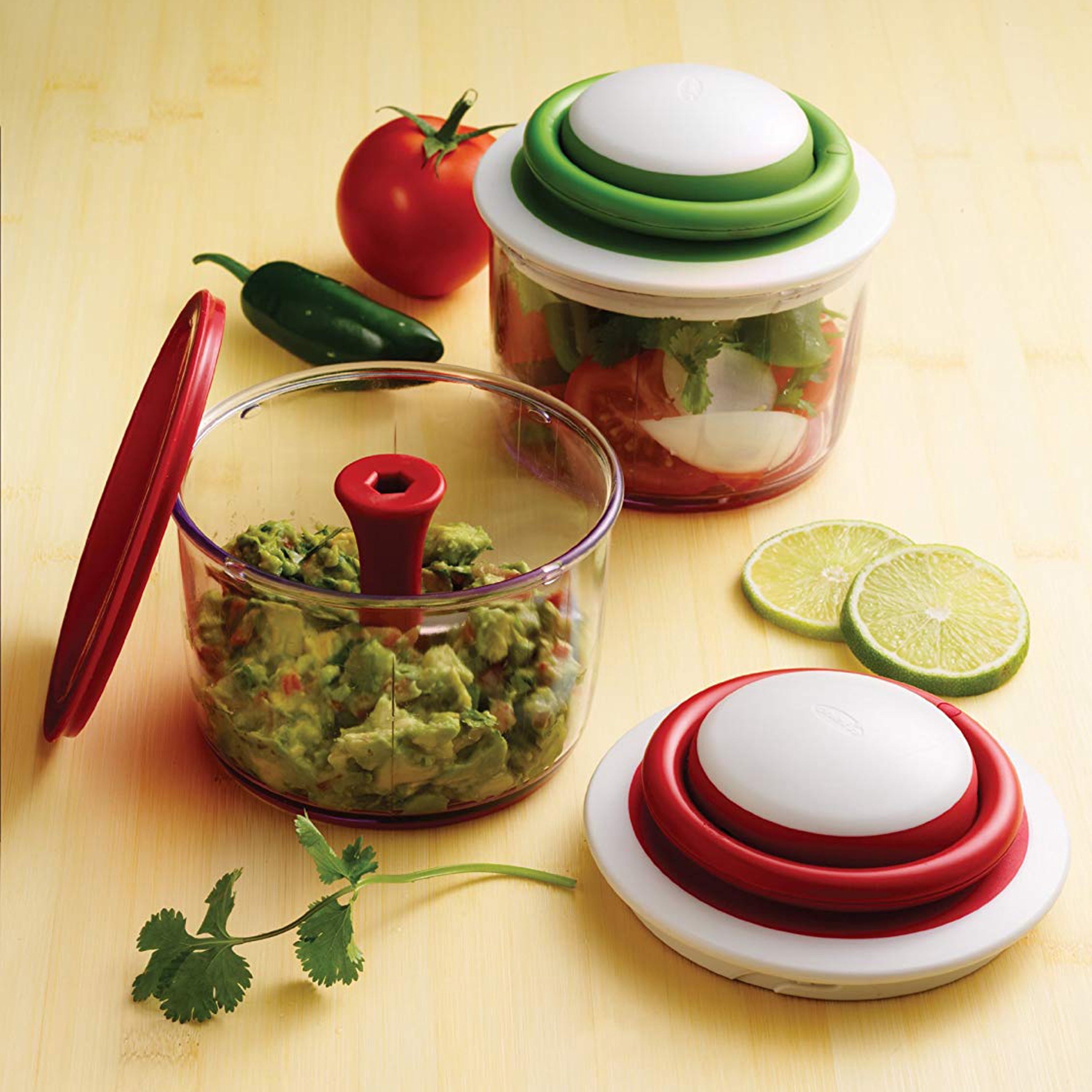 Chef'n VeggiChop Hand-Powered Food Chopper, Arugula - Image 4