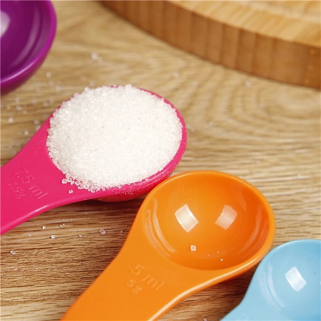 under $10,5pcs Colorful Measuring Spoons Set Kitchen Tool Utensils Cream - Image 5