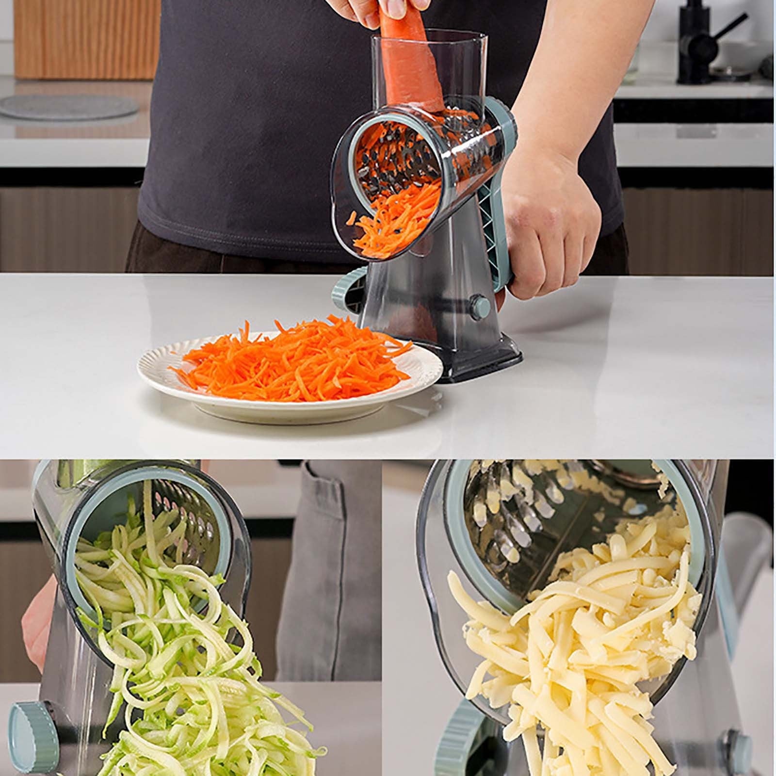 1 Pcs Multifunctional Hand Crank Vegetable Cutter Kitchen Gadget for Slicing Dicing Efficient Food Prep Essential Hom... - Image 6