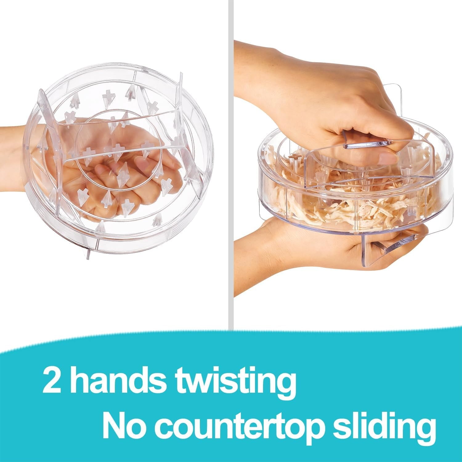 Clear Tool Twist, Meat Tool Twist, Breast Food Shredded Tool Twist Grinder Machine for Dog and Cat Food Meal Prep - Image 4