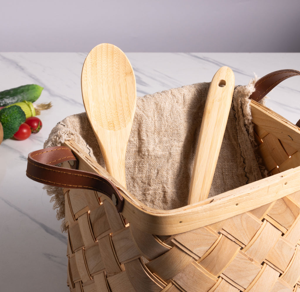 Mainstays Bamboo Cooking Spoon Natural Bamboo Crafted, 13" L, Kitchen Prep - Image 4