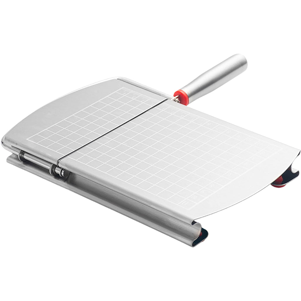 Stainless Steel Food Slicer with Scale | Cheese & Vegetable Chipper | Sausage & Cake Cutter | Handle | Non-Slip Base ... - Image 2