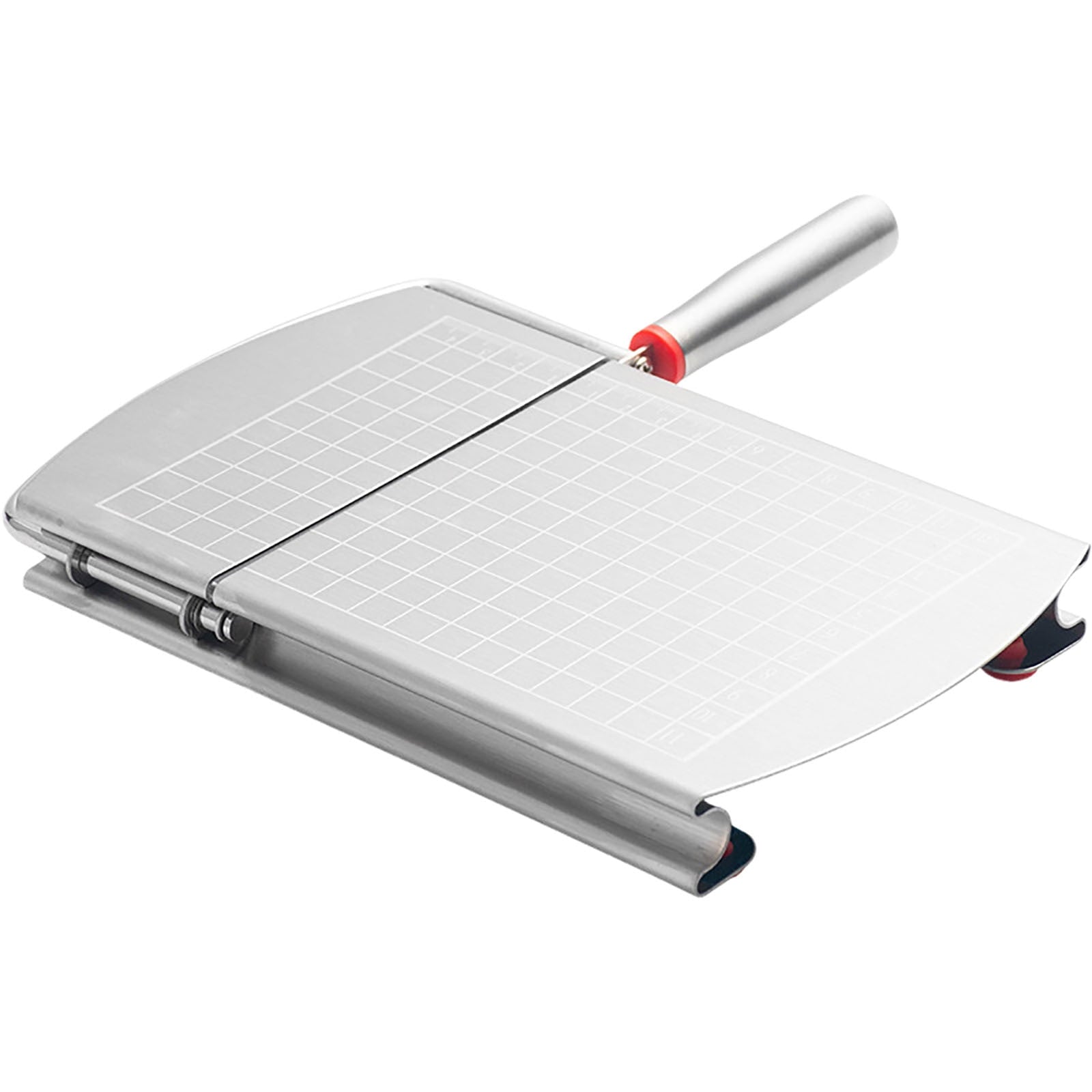 Stainless Steel Food Slicer with Scale | Cheese & Vegetable Chipper | Sausage & Cake Cutter | Handle | Non-Slip Base ... - Image 2