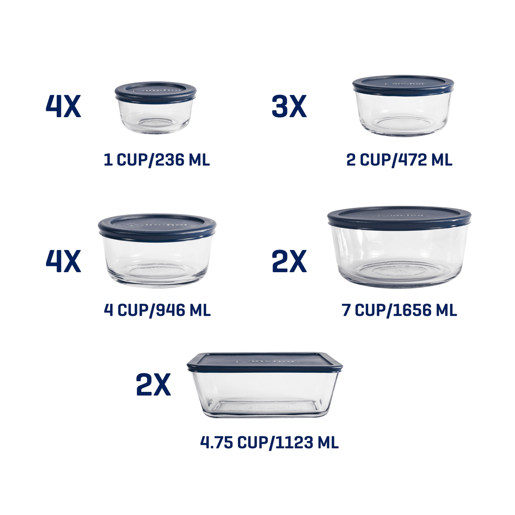Glass Food Storage Containers with SnugFit Lids, 30 Piece Set - Image 3