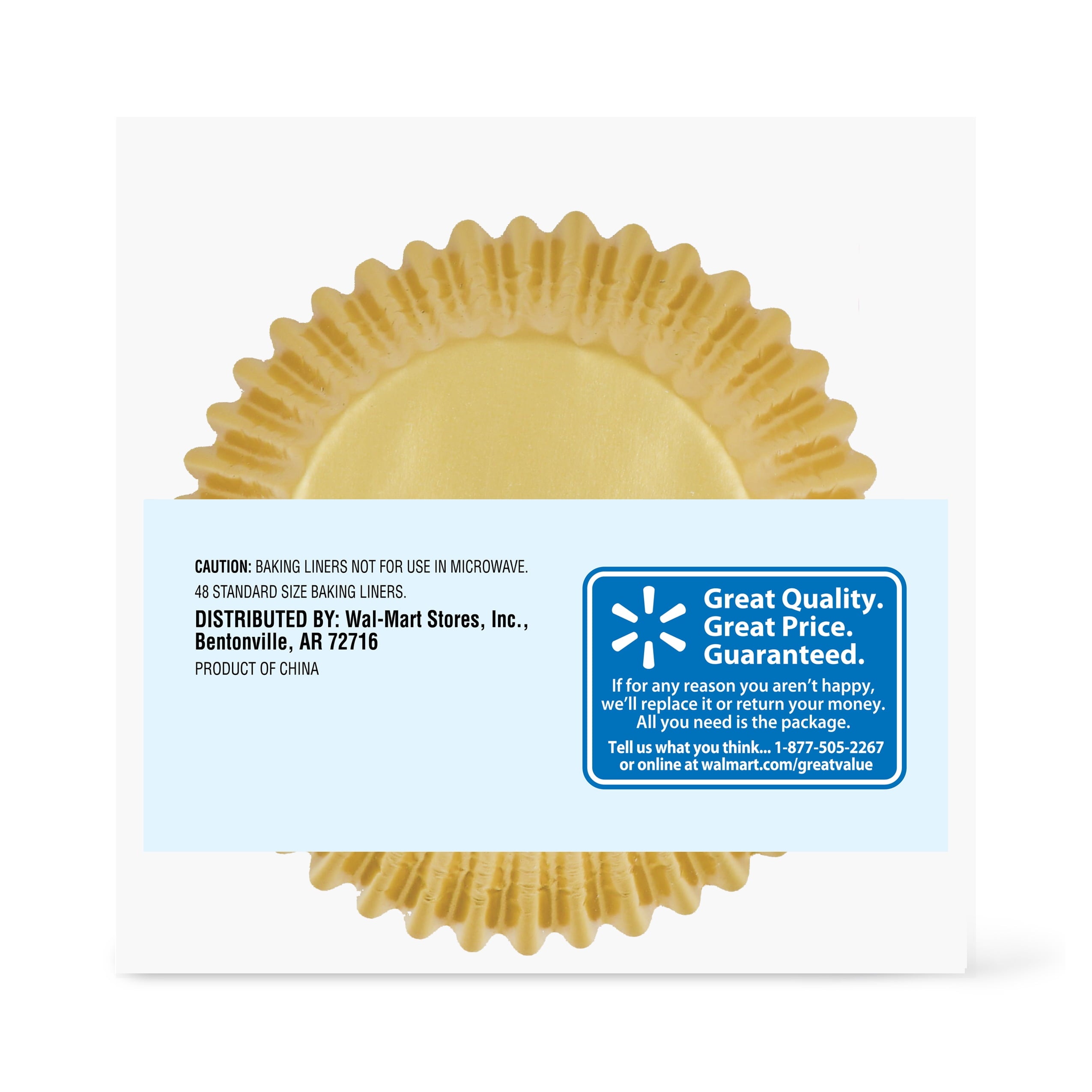 (4 pack) Great Value Cupcake Liners, Gold, 48 Count - Image 6