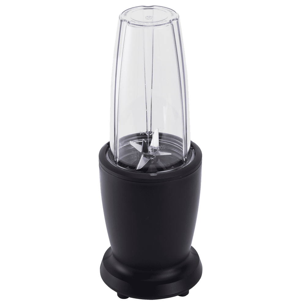 10-Piece Blender Set, Black, 300W, with 3 Jars (10oz, 16oz, 18oz), 2 Drinking Lids, Stainless Steel Blade - Image 2