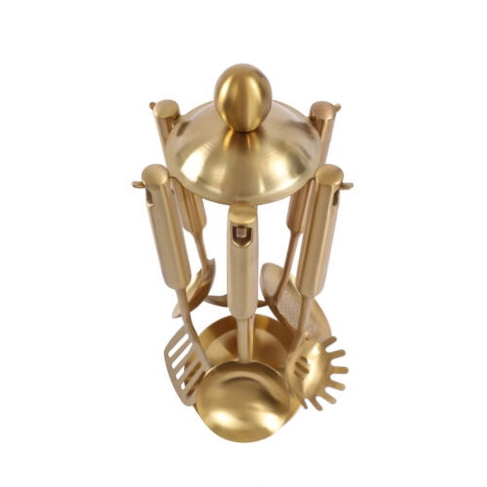 Kitchen Utensil Set Stainless Steel Kitchen Cooking Utensils Gadget Tools Gold - Image 3