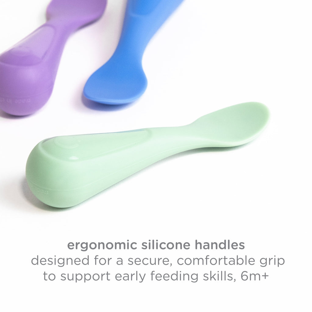 Silicone Toddler Training Spoons, Baby, Silicone Flatware Sets, 3 Pack - Image 4