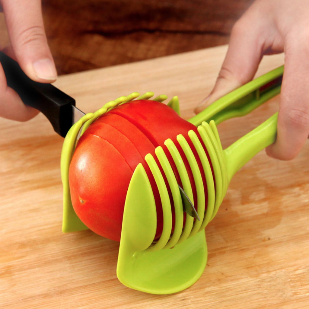 Iumwxz Handheld Lemon and Tomato Slicer, 3 Piece Kitchen Cutter Set for Fruit Cake and Vegetables, Plastic Manual Food Slicing Tool for Home - Image 3