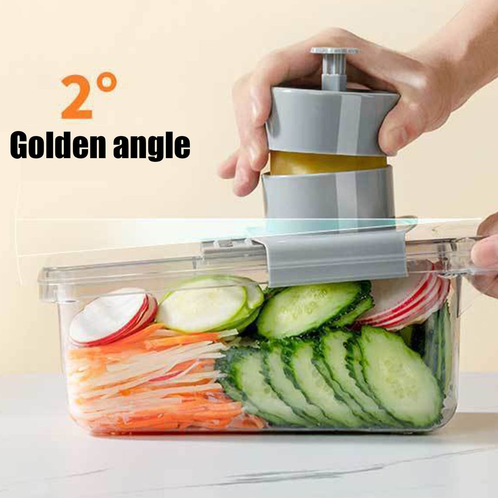 Multifunctional Grater Cutting Tools Round Vegetable Chopper Food Chopper with Container for Effortless Meal Prep and... - Image 4