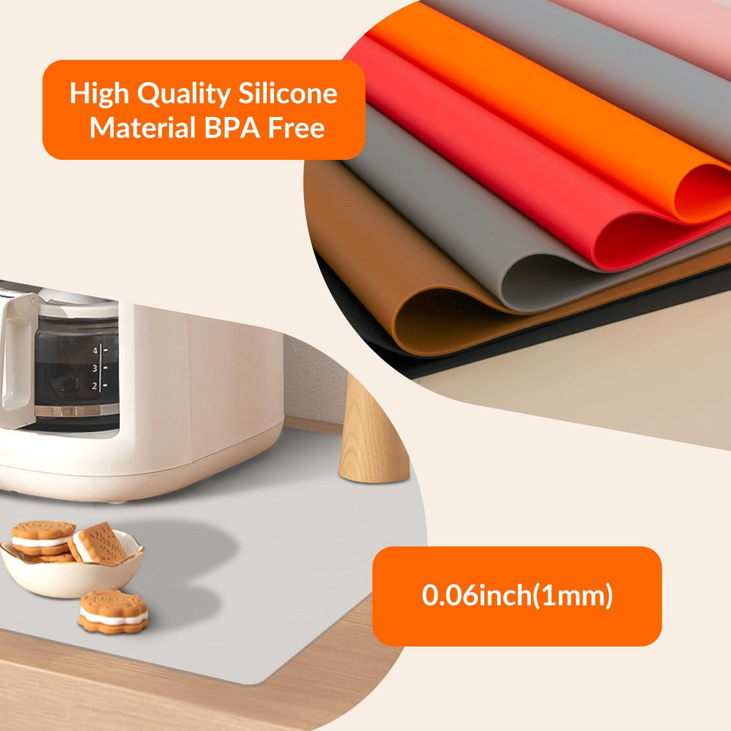 Silicone Mats for Kitchen Counter Heat Resistant Table Mat for Air Fryer Silicone Countertop Protector Nonskid Desk S... - Image 2