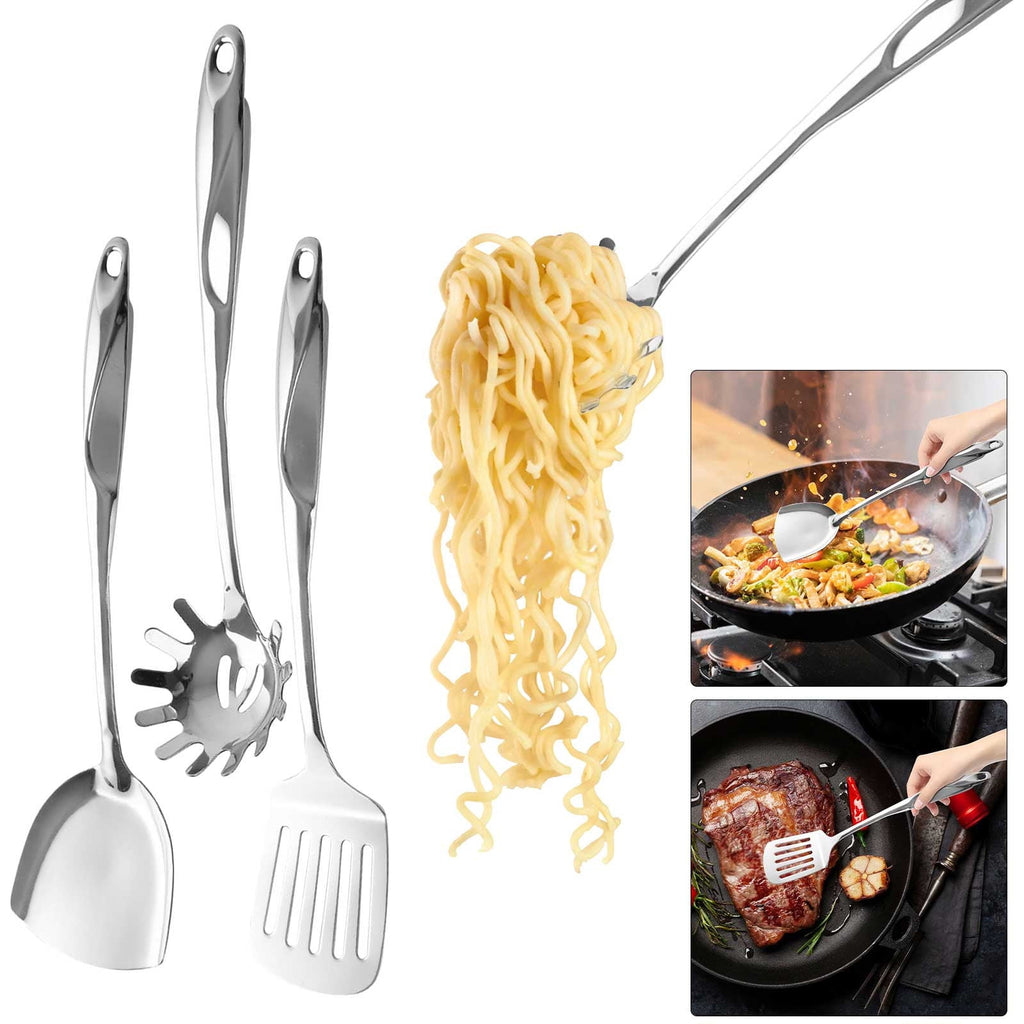 Kitchen Stainless Steel Cooking Utensil - Durable Kitchen Gadgets - Metal Kitchen Accessories - Easy to Clean Kitchen... - Image 2