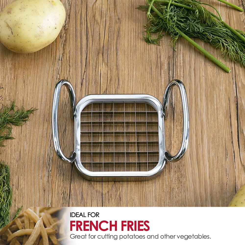 Home Basics French Fry Cutter Stainless Steel, Silver - Image 5