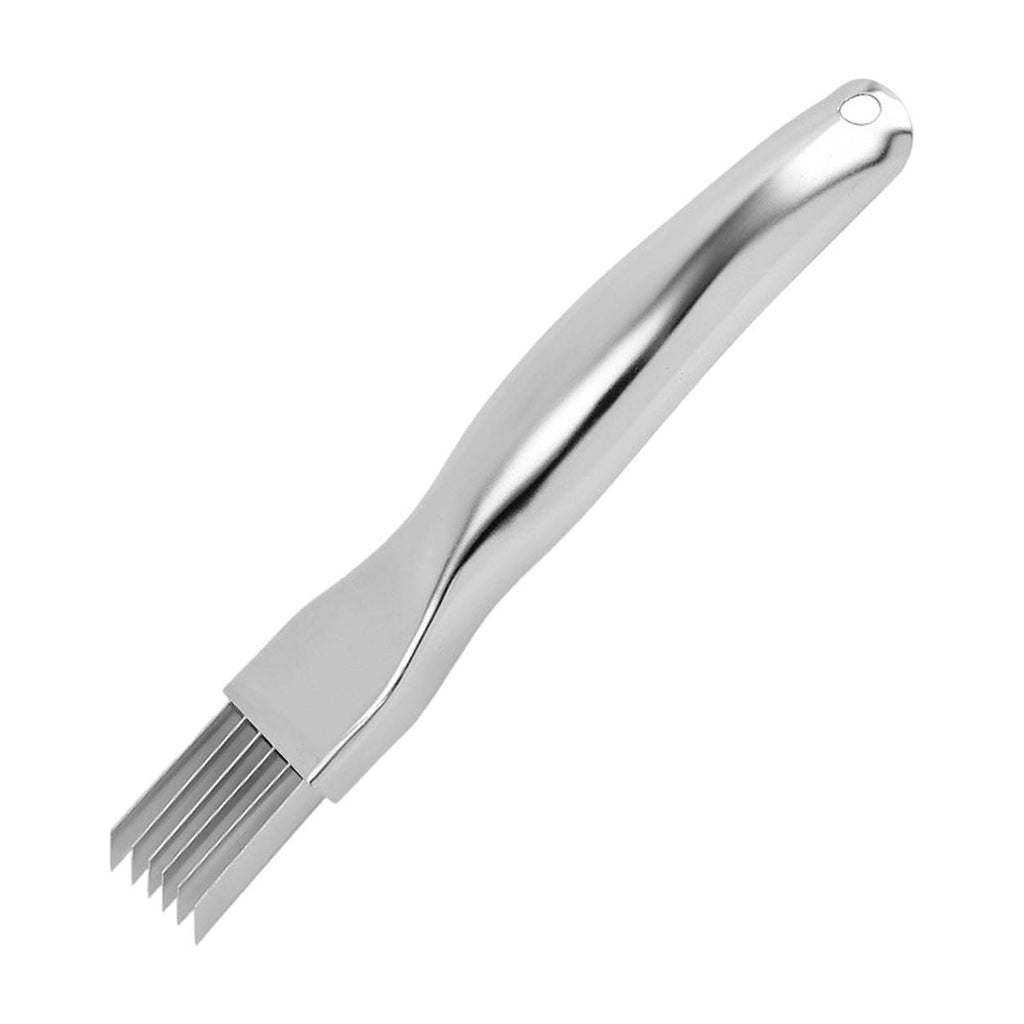 Ke1Clo Stainless Steel Vegetable Chopper, Handheld Green Onion Cutter, Kitchen Slicer for Scallion Pepper Garlic, Portable Manual Food Prep - Image 2