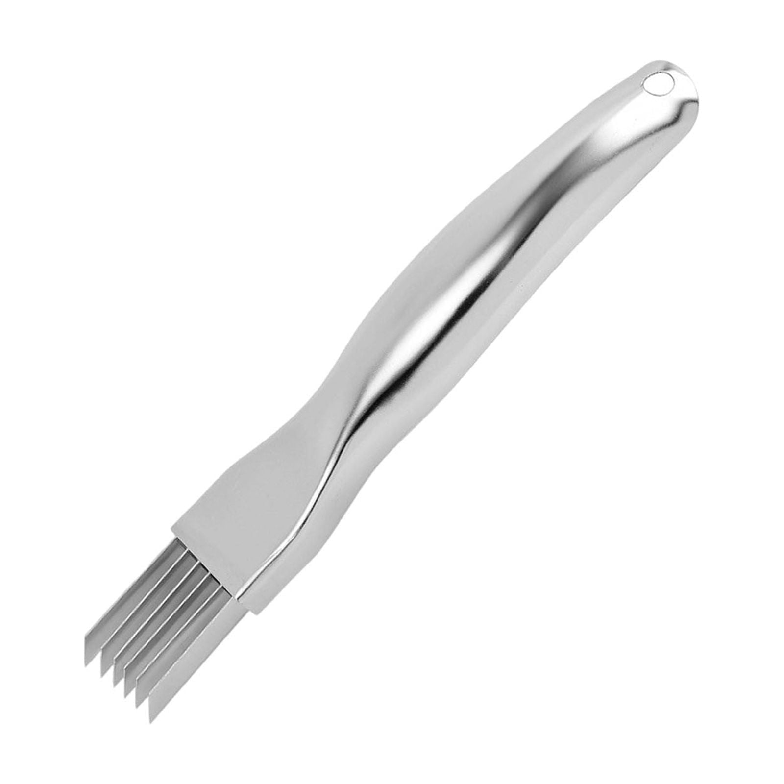 Ke1Clo Stainless Steel Vegetable Chopper, Handheld Green Onion Cutter, Kitchen Slicer for Scallion Pepper Garlic, Portable Manual Food Prep - Image 2