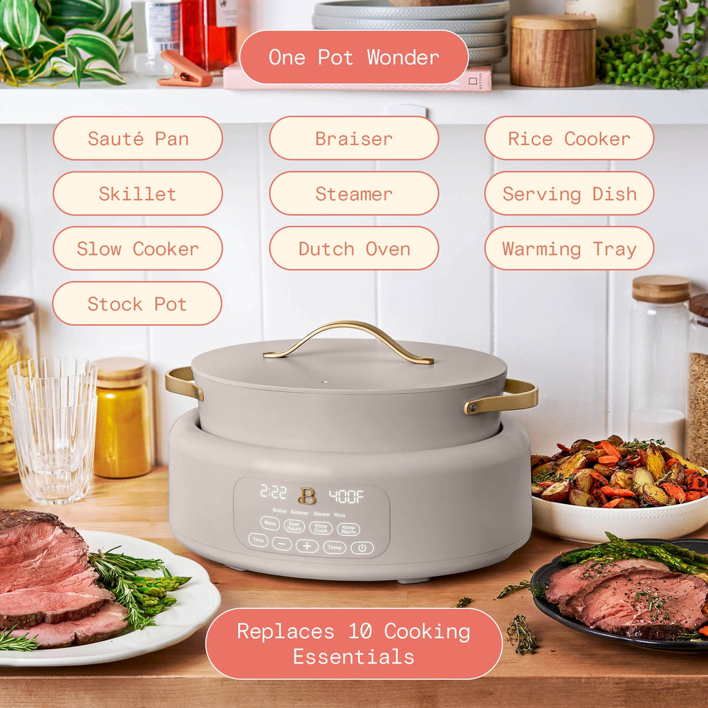 10 in 1, 6 Qt Electric Multi-Cooker, Porcini Taupe - Image 2