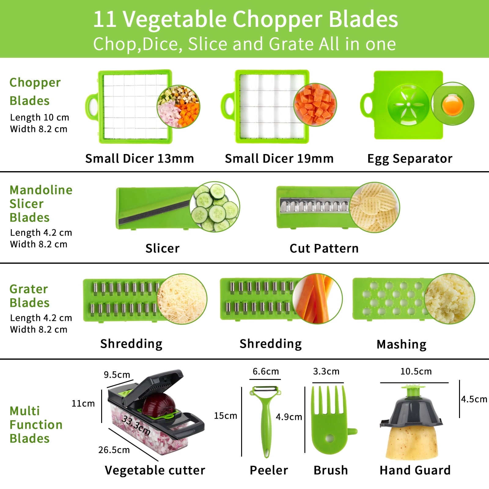 Vegetable Chopper, Pro Onion Chopper, Multifunctional 14 in 1 Food Chopper, Kitchen Vegetable Slicer Dicer Cutter,Veg... - Image 5