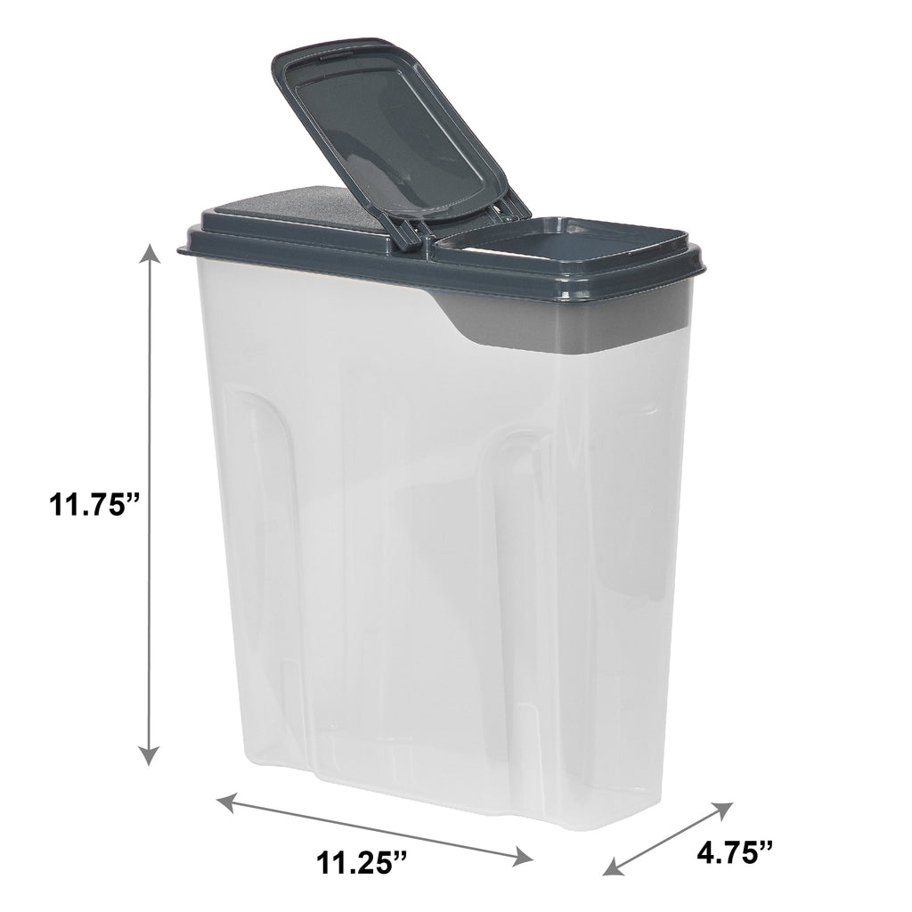 2-Pack Plastic Cereal Keeper Storage Containers, Kitchen Pantry Organizer Canisters for Cereal and Dry Food Storage, ... - Image 3