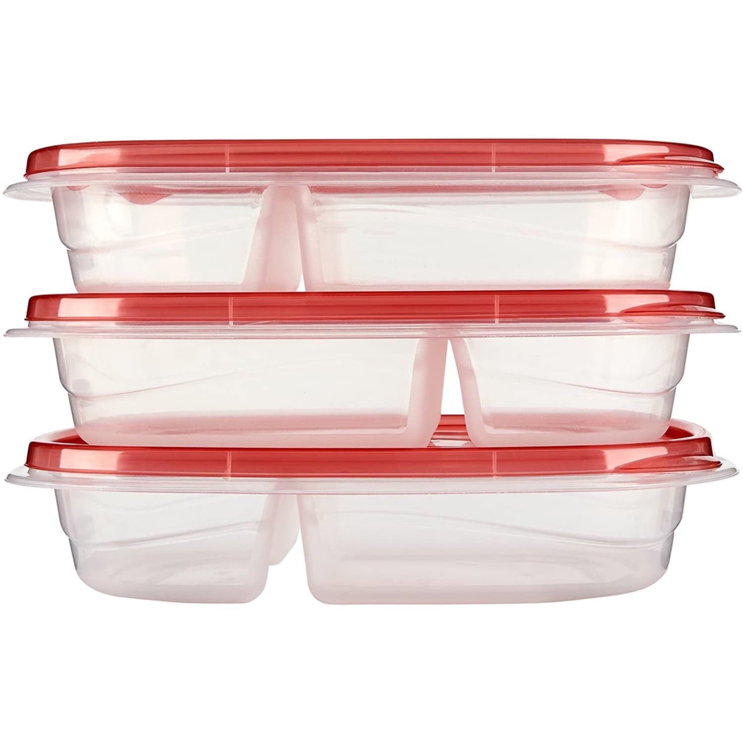 Take alongs Divided Rectangular Food Storage Containers, 3.7 Cup, 3-Pack - Image 2