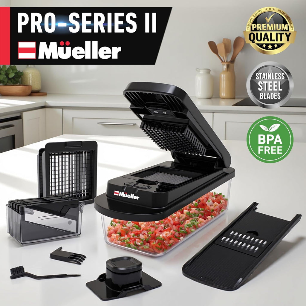 10-in-1 Cutter, Food with Container, Multifunctional Cutter with 8 Blades, Mandoline Slicer, Dicer & Grater, Black - Image 3