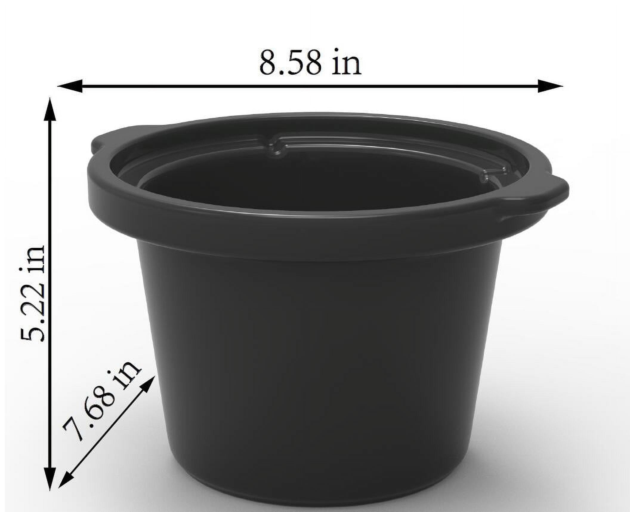 2 Quart Manual Slow Cooker, Durable Matte Black Finish - Image 5
