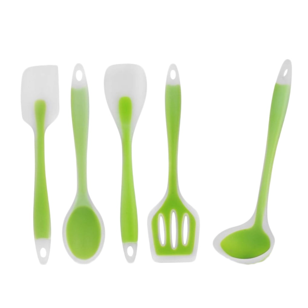 Raindrops Home Cooks 5Pcs Silicone Cooking Utensil Set for Kitchen Use Heat Resistant Flexible Non Stick Easy to Clean - Image 4