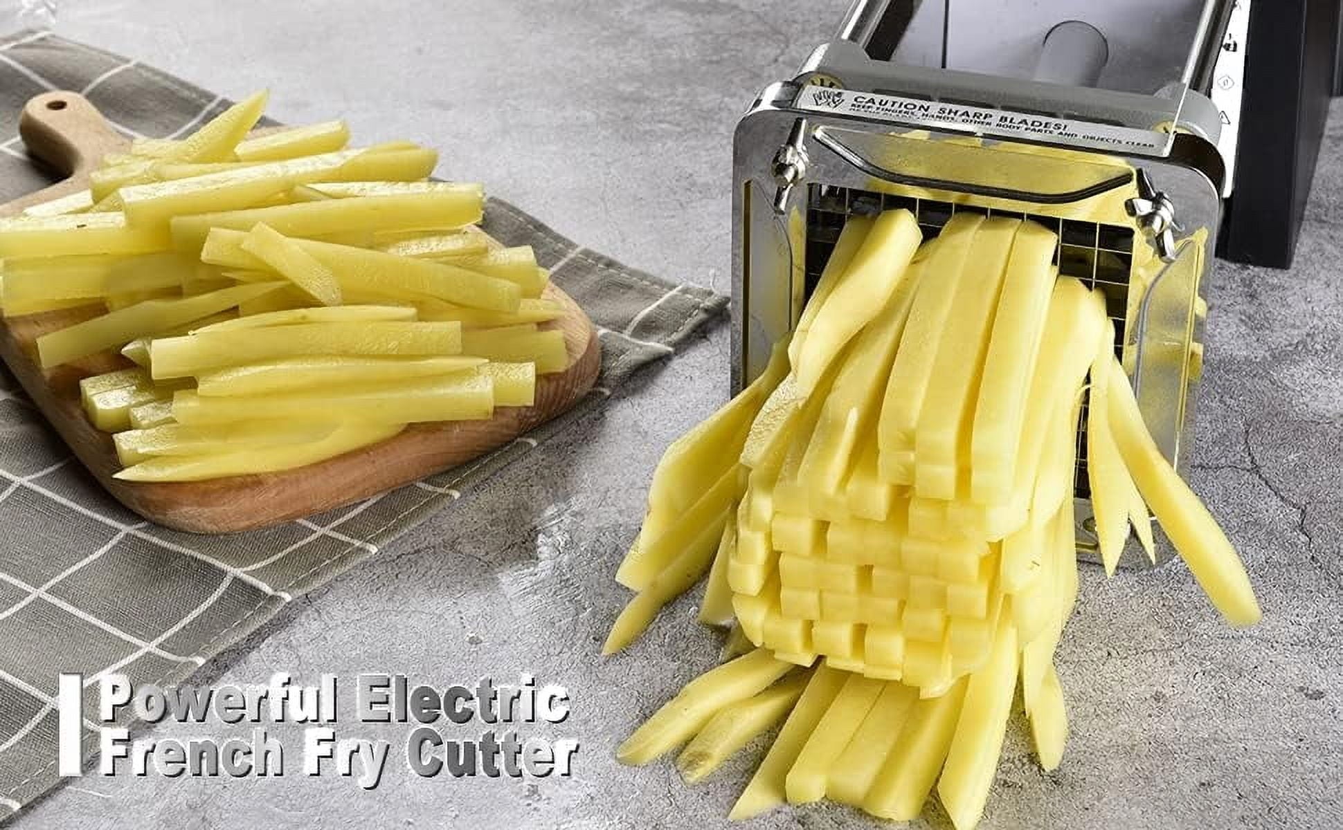 Sopito Electric Potato Cutter, Stainless Steel French Fry Cutter with 1/2in Blade & 3/8in Blade Great for Potatoes Cucumbers Carrots - Image 3