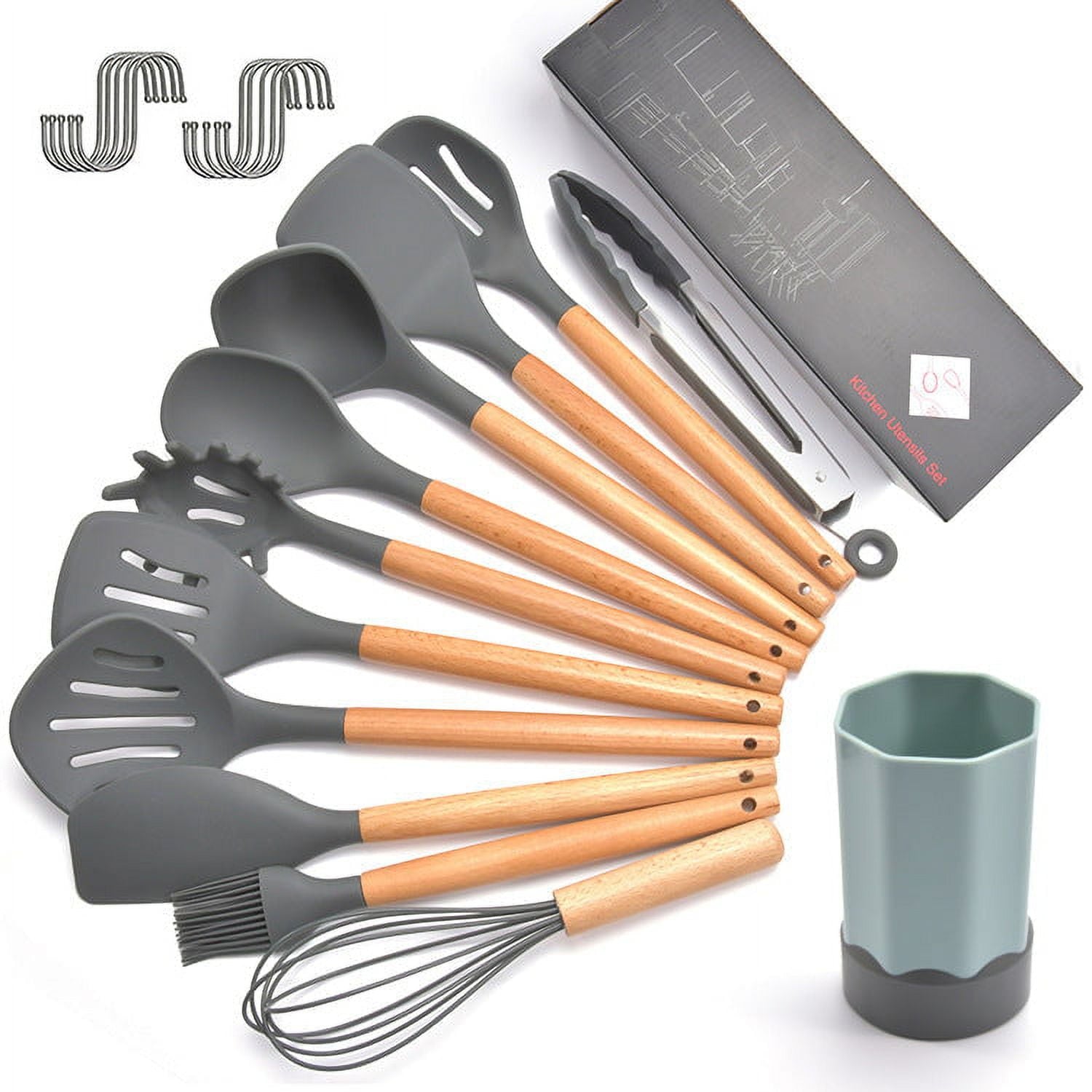 31 Piece of Silicone Utensil Set For Cooking W/ Holder High Quality Home Kitchen Cook Tool Heat Resistance Dishwasher... - Image 2