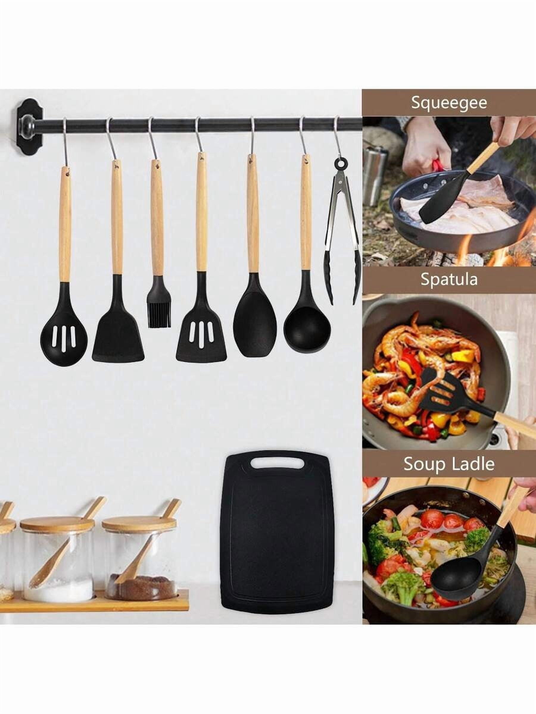 19pcs Kitchen Utensils Set, Silicone Cooking Utensils With Holder, Contains 2-Pcs Spatulas, 4-Pcs Spoons, 8-Pcs Heat-... - Image 6