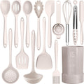 Silicone Cooking Utensils Set - 446°F Heat Resistant Kitchen Utensils,Spatula Sets,Turner Tongs,Spoon,Kitchen Utensil Gadgets Tools Set for